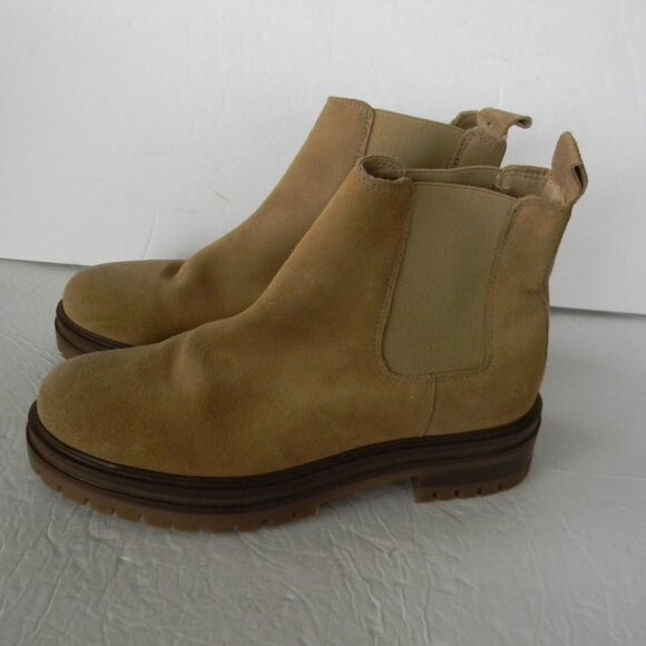 Avellini  Made in Portugal Suede Leather Lug Chelsea Sole Boots Sz 41 - Picture 3 of 6